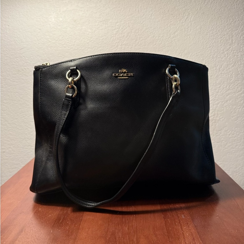 Coach Black Leather Shoulder Bag - Picture 2 of 7